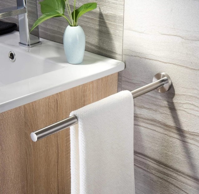 Drill mount towel bar